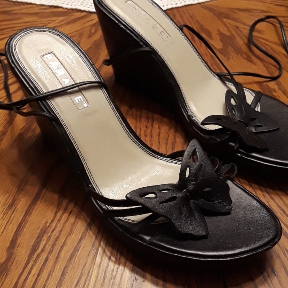 NEW Parde of Shoes Wedge tie up sandal